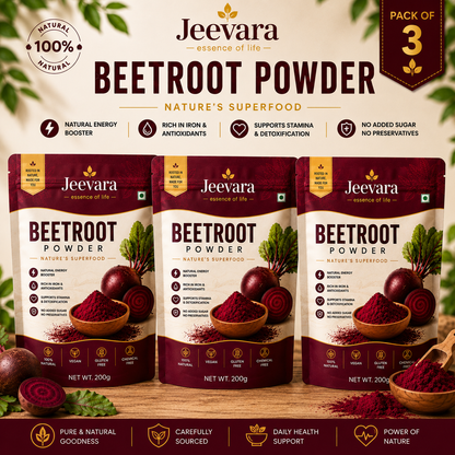 Jeevara Beetroot Powder 200g | Pure & Natural Beetroot Powder | Pack of 2 / Pack of 3