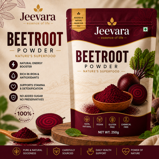 Jeevara Beetroot Powder 250g | Pure Beetroot Root Powder | Pack of 2 & Pack of 3