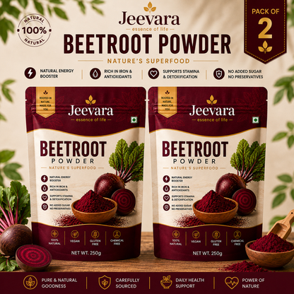 Jeevara Beetroot Powder 250g | Pure Beetroot Root Powder | Pack of 2 & Pack of 3