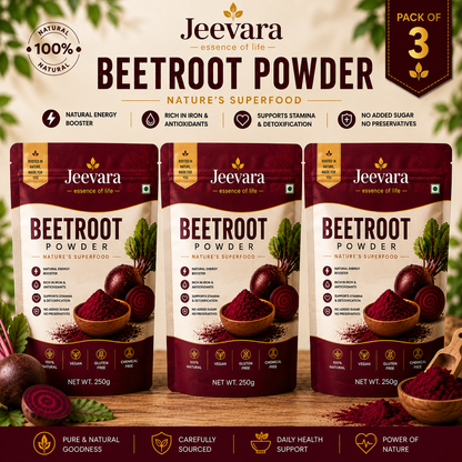 Jeevara Beetroot Powder 250g | Pure Beetroot Root Powder | Pack of 2 & Pack of 3