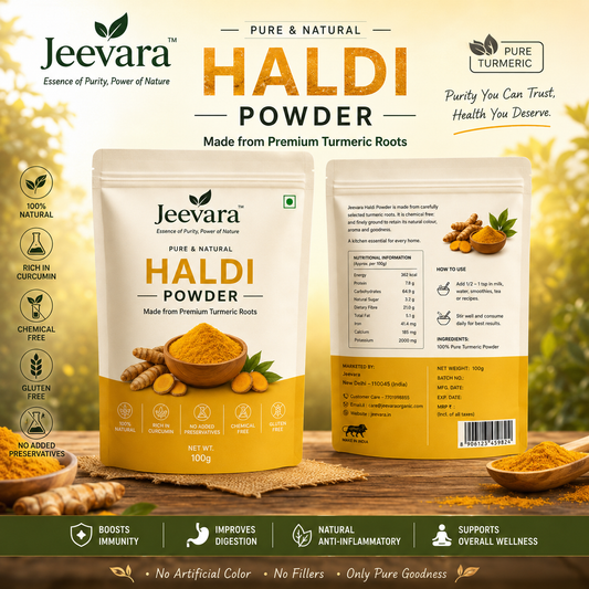 Jeevara Pure & Natural Haldi Powder – 100g