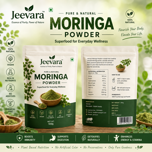 Jeevara Pure & Natural Moringa Powder – 100g